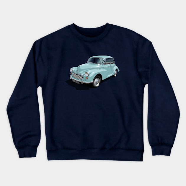 Morris Minor in bermuda blue Crewneck Sweatshirt by candcretro